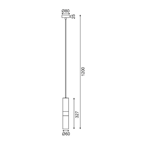 ВИСЯЩА ЛАМПА  1XGU10 БЯЛО МЕТАЛНО D80XH120CM DA VINCI - изображение 3