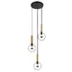 PENDANT LIGHTING 3ΧΕ27 BRASS/BLACK METAL D44ΧΗ136CM MIRACOLO