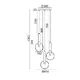 PENDANT LIGHTING 3ΧΕ27 BRASS/BLACK METAL D44ΧΗ136CM MIRACOLO - изображение 2