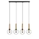 ^PENDANT LIGHTING 4ΧΕ27 BRASS/BLACK METAL 93X18ΧΗ116CM MIRACOLO