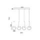 ^PENDANT LIGHTING 4ΧΕ27 BRASS/BLACK METAL 93X18ΧΗ116CM MIRACOLO - изображение 2