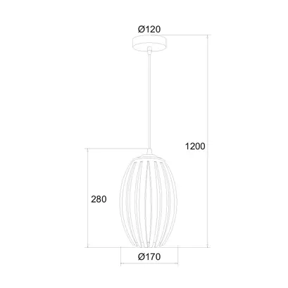 ВИСЯЩА ЛАПМА  ПРОЗРАЧНА АКРИЛНА 1Χ40W Ε27 17x H28cm HOMO