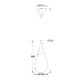 МЕТАЛНА ВИСЯЩА ЛАМПА  1ΧΕ14 ЧЕРНА  КЕХЛИБАРИ СТЪКЛО   ATENA - изображение 2