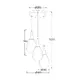 PENDANT GLASS 3XE14 CHROME BALLS ATENA - изображение 2