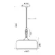 BELL WHITE 1 Χ Ε27 D32CM METAL WITH WOOD CUBA - изображение 2