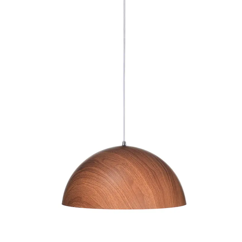 PENDANT 1XE27 METAL COLOR TEAK WOOD Φ40ΧΗ110CM MELINA