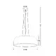 PENDANT LUMINAIRE 3XE27 METAL WHITE D48CM SALON - изображение 2