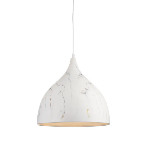 PENDANT 1ΧΕ27 METALIC MARBLE COLOR Φ35Χ31CM ROXANNE