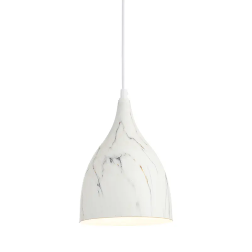 PENDANT 1ΧΕ27 METALIC MARBLE COLOR Φ17Χ23CM ROXANNE