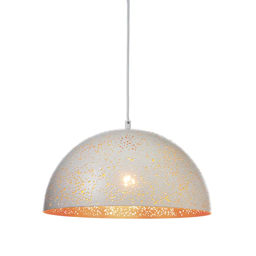 PENDANT 1XE27 METAL WHITE BRASS CORROSION Φ40ΧΗ120CM PLANETARIO