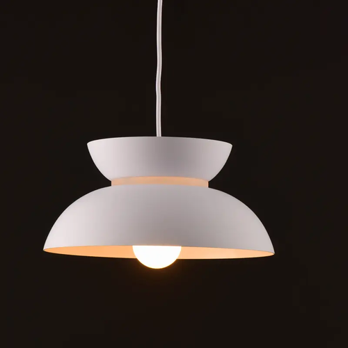 PENDANT 1ΧΕ27 METALIC WHITE D29XH120CM AEOLUS - изображение 2
