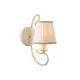 WALL LAMP 1XE14 PATINA- WHITE SHADE DIJON
