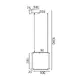 ВИСЯЩА ЛАМПА ЛЕД 14W 3000K 1330LM ЧЕРНО МЕТАЛНО  30X14XH136CM SYMETRIA - изображение 2