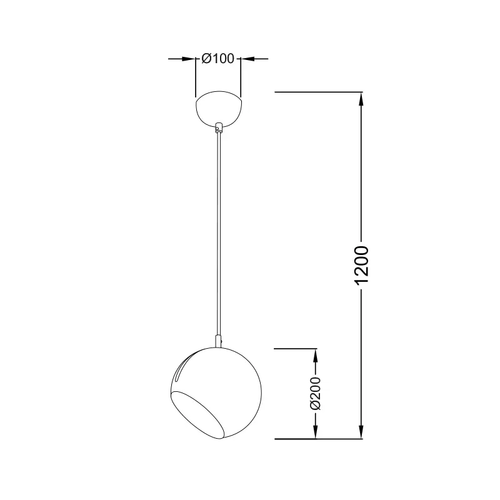 PENDANT 1XE27 METAL BLACK Φ20CM HOSTA - изображение 2