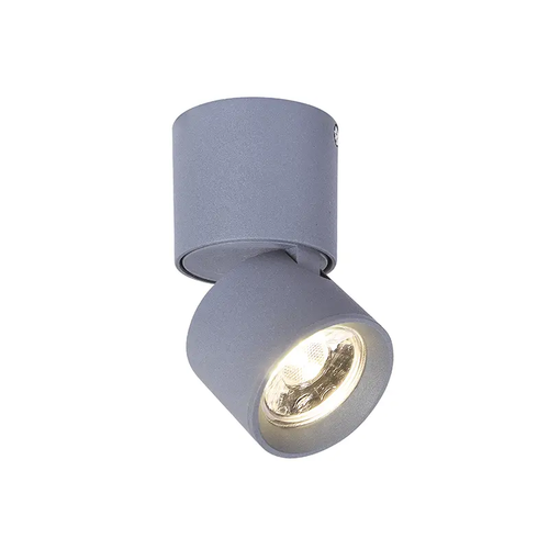 СТЕННА ЛАМПА ЛЕД 5W COB 80° 3000K 400LM СИВИ АЛУМИНИЙ  D5,6XH10CM PLUTO