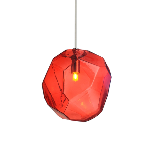NETTO PENDANT 1ΧΕ27 RED GLASS Φ25CM