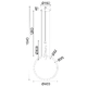 ПЕНДЕЛ LED 24W 3000K 1680LM VENUS ХРОМ МЕТАЛ IP20 40X30XH164CM - изображение 2