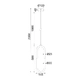 ПЕНДЕЛ LED 8W 3000K 560LM VENUS ХРОМ МЕТАЛ IP20 15Χ2,3ΧH230CM - изображение 2