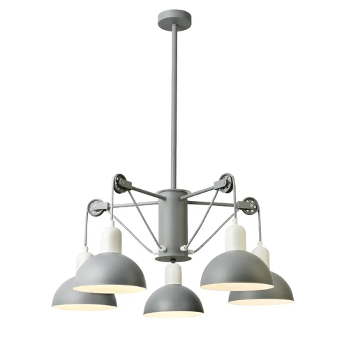 NETTO ПЕНДЕЛ 5XE14 СИВ/БЯЛ МЕТАЛ D68XH85CM CEZANNE