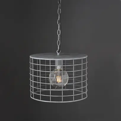 NETTO ПЕНДЕЛ 1ΧΕ27 МЕТАЛ ЦИМЕНТ АБАЖУР Φ23,2ΧΗ120CM DUBLIN
