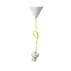 NETTO SUSPENSION WHITE METAL BASE & YELLOW FABRIC CABLE Ε27