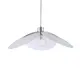 NETTO PENDANT LIGHTING 1ΧE27 WHITE GLASS+ SILVER METAL D58XH120CM BLOSSOM
