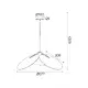 NETTO PENDANT LIGHTING 1ΧE27 WHITE GLASS+ SILVER METAL D58XH120CM BLOSSOM - изображение 2