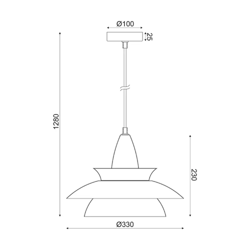 NETTO ПЕНДЕЛ 1ΧΕ27 МЕТАЛ БЯЛ Φ33ΧΗ128CM BROOKLYN - изображение 2