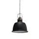 PENDANT METALIC BLACK 1ΧE27 + WOOD SHADE Φ35ΧΗ145CM ERNEST