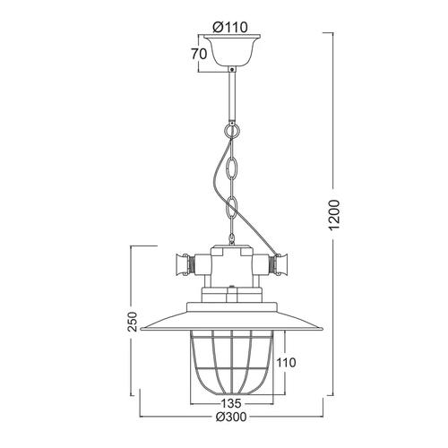 NETTO PENDANT 1XE27 METALIC BLACK+GLASS Φ30ΧΗ120CM DRILL - изображение 2