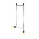NETTO PENDANT LUMINAIRE 2ΧE27 BLACK METAL 38X4X110CM KYOTO
