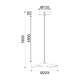 ПЕНДЕЛ  LED 5W 3000K 400LM NINFEA МЕСИНГ МЕТАЛ IP20 D22XH160CM - изображение 2
