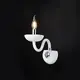 ^WALL MOUNTED LUMINAIR 1XE14 WHITE CRYSTAL + CHROME METAL 22X30CM LUNARIA