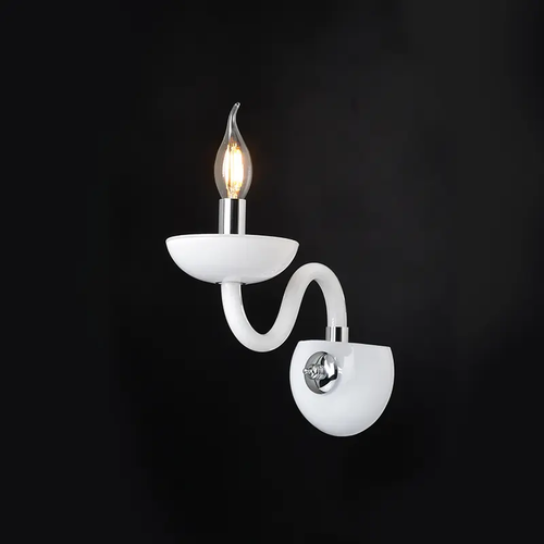 ^WALL MOUNTED LUMINAIR 1XE14 WHITE CRYSTAL + CHROME METAL 22X30CM LUNARIA