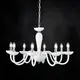 PENDANT LUMINAIR 8XE14 WHITE CRYSTAL + CHROME METAL Φ79×Η168CM LUNARIA