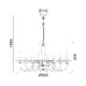 PENDANT LUMINAIR 8XE14 WHITE CRYSTAL + CHROME METAL Φ79×Η168CM LUNARIA - изображение 2