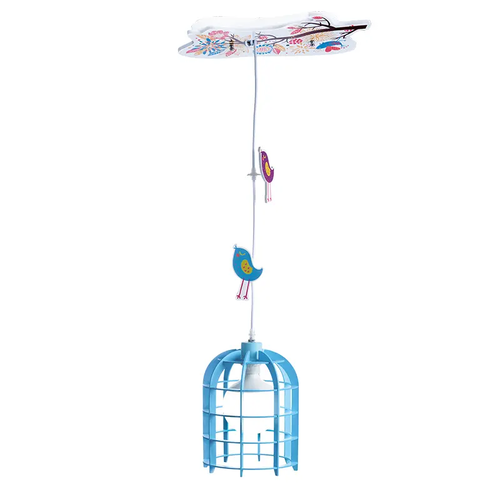 KIDS PENDANT 1XE27 BIRDS LIGHT BLUE 36Χ20ΧΗ80CM FORET