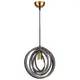 PENDANT LUMINAIRE 1ΧΕ27 DARK BROWN LEATHER MDF D29XH100CM TRITON