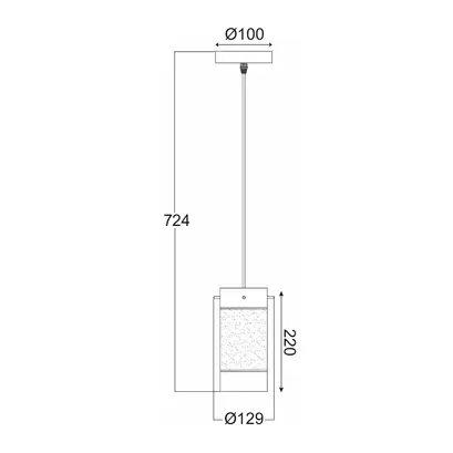 SPRAY GLASS HANGING 1XE14 MANE