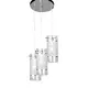 PENDANT- ROSETTE SANDBLASTED GLASS 3XE14 MANE