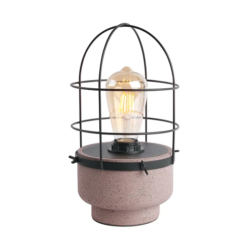NETTO НАСТОЛНА ЛАМПА 1XE27 ЧЕРВЕН ЦИМЕНТ+ ЧЕРЕН МЕТАЛ D16XH29CM EPOQUE