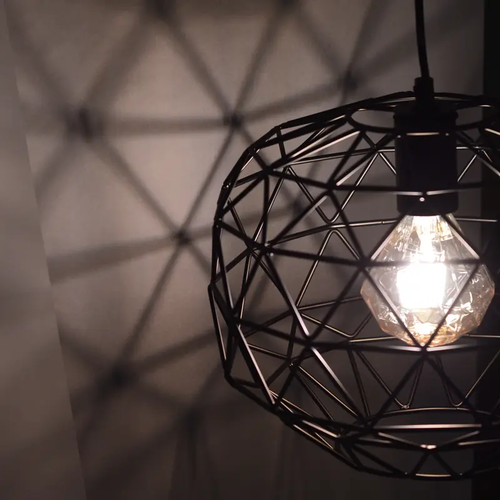 PENDANT 1ΧΕ27 METAL BLACK GRID Φ30ΧΗ130CM ALADDIN - изображение 2