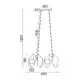 ^PENDANT LIGHTING 4ΧG9 GOLD/BLACK METAL+ GLASS 68Χ26ΧΗ120CM POLYGON - изображение 2