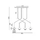 ^PENDANT LIGHTING 4ΧG9 BRASS/BLACK METAL+ GLASS 97X20ΧΗ128CM LAYLA - изображение 3