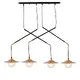 ^PENDANT LIGHTING 4ΧG9 BRASS/BLACK METAL+ GLASS 97X20ΧΗ128CM LAYLA - изображение 4