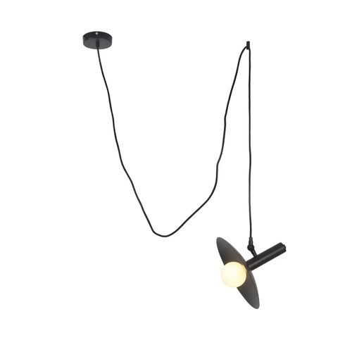 ВИСЯЩА ЛАМПА 1Χ27 ЧЕРНО МЕТАЛНО  D25XH220CM WAKANDA
