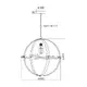 PENDANT D40 1XE27 CIRCLE METALLIC SIRENA - изображение 2