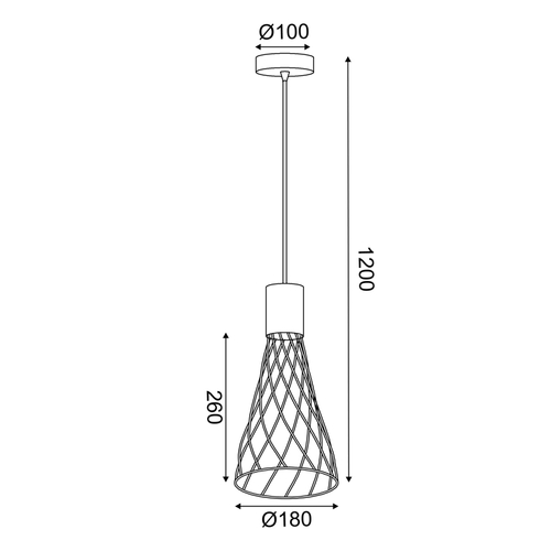 ПЕНДЕЛ 1xGU10 TORNADE ЧЕРЕН МЕТАЛ +ДЪРВО Φ18Χ120CM - изображение 3