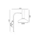 NETTO WALL MOUNTED LIGHTING 1ΧE27 BRASS+BLACK 32Χ20X41CM SHERLOCK - изображение 2