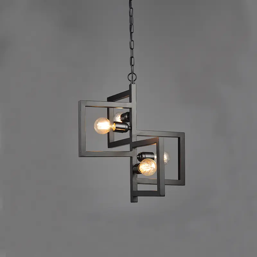 ВИСЯЩА ЛАМПА 4ΧΕ27 ЧЕРНО МЕТАЛНО Φ42ΧΗ98CM SIRIUS